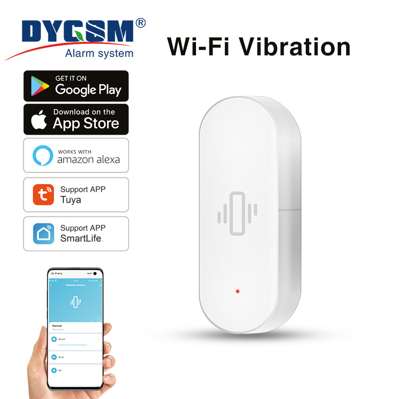 Home Security App - Tuya WiFi Titreşim Sensörü, Hassas Algılama,
