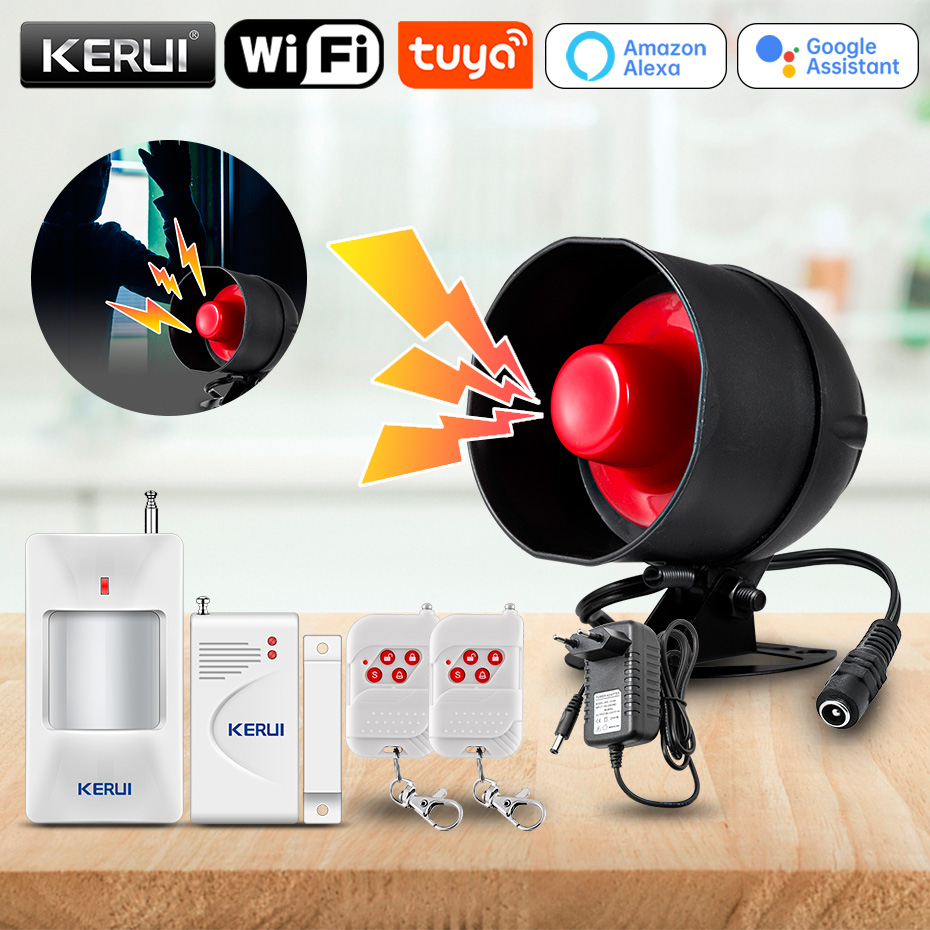 Home Security System Installation - KERUI Tuya Akıllı WIFI Kablosuz Güvenlik
