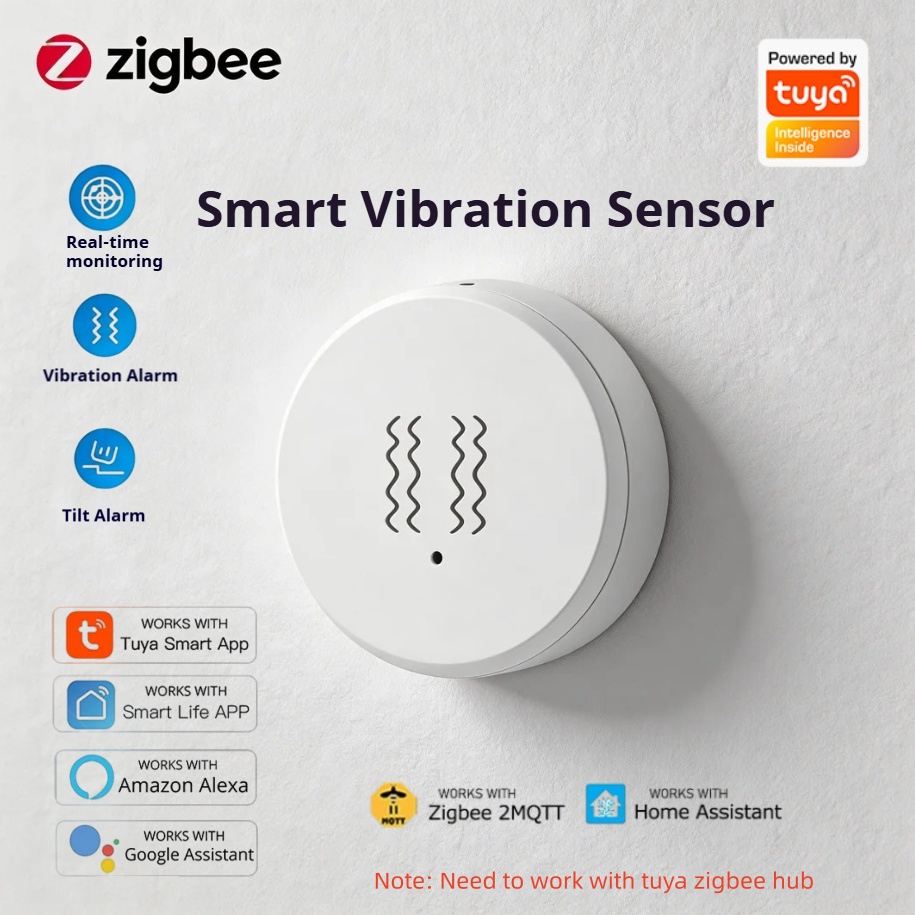 Home Security App - Tuya Zigbee Akıllı Titreşim Sensörü Gerçek