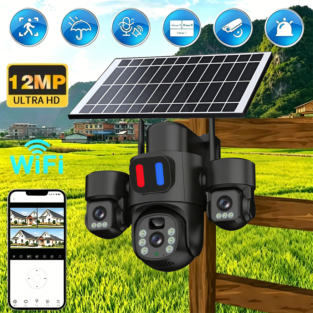 Home Security And Cctv - Güneş Enerjili WiFi PTZ Kamera Dış