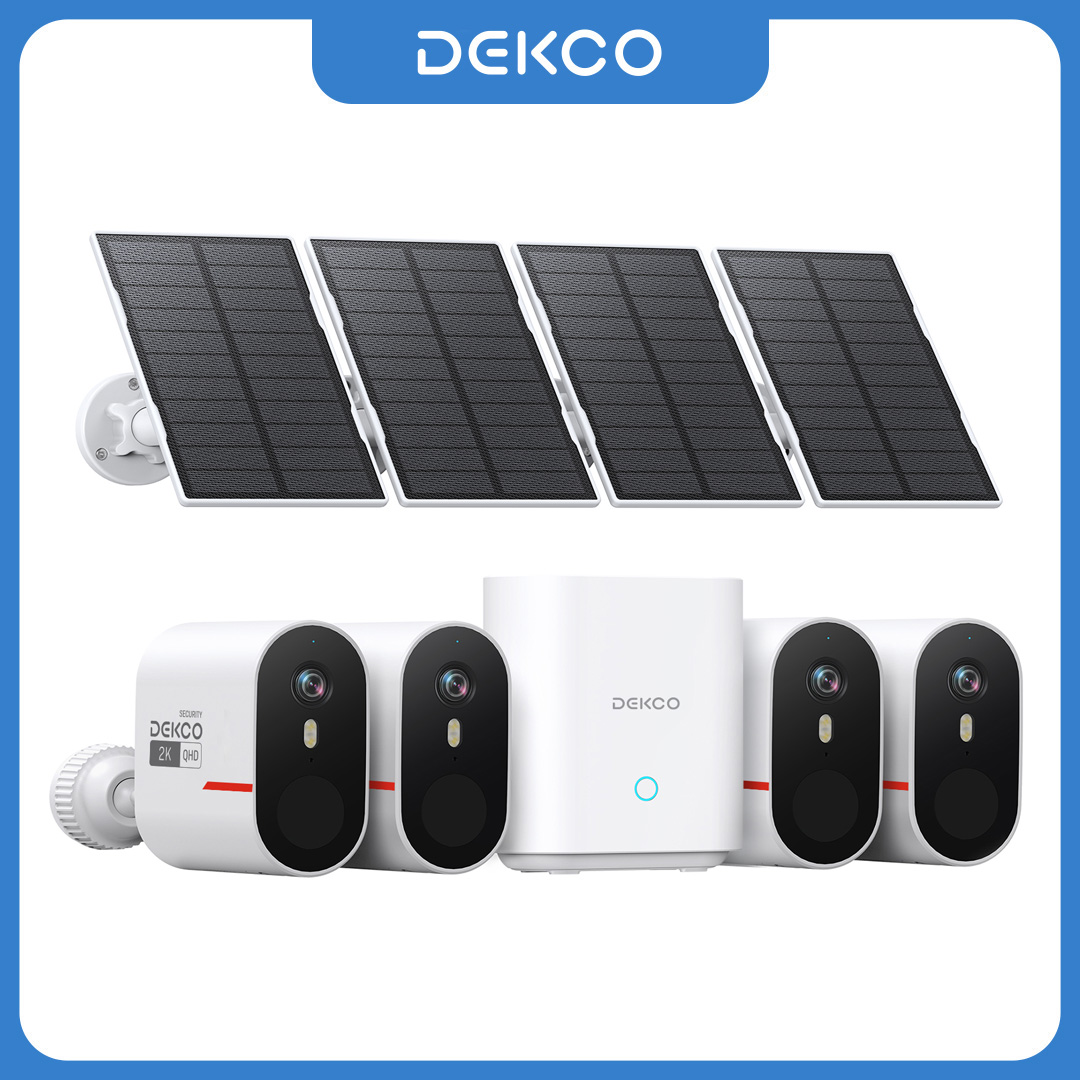 Home Security And Cctv - Dekco 3MP WiFi Güneş Enerjili Kamera