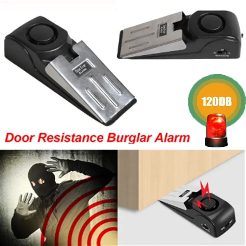 Door Wedge Alarm - 120db kablosuz kapı durdurma durdurucu Alarm
