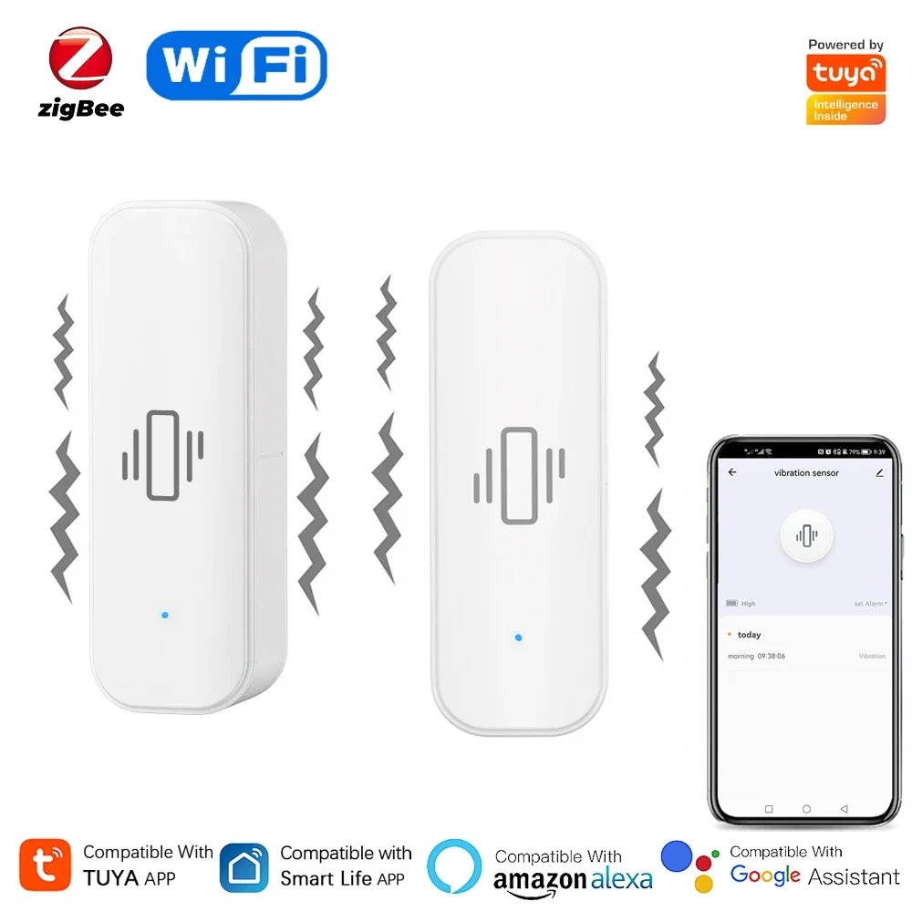 Home Security App - Tuya WiFi/Zigbee akıllı titreşim sensörü ev
