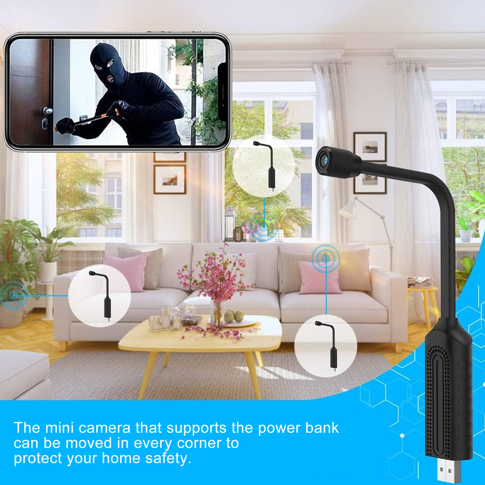 USB Mini WiFi kablosuz kamera  - Home Security Premium incelemesi ve fiyatı