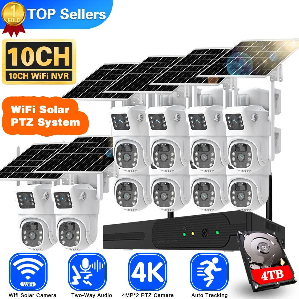 4K 8MP çift Lens Wifi güneş gü - Home Security Premium incelemesi ve fiyatı