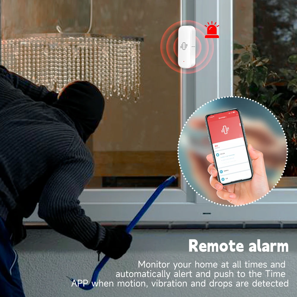 WiFi/Zigbee Akıllı Titreşim Se - Home Security App incelemesi ve fiyatı