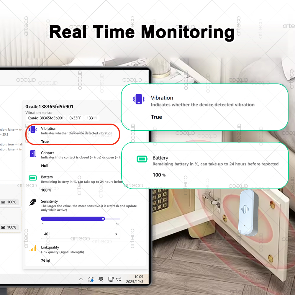Akıllı ZigBee 3.0 Titreşim Sen - Home Security App incelemesi ve fiyatı