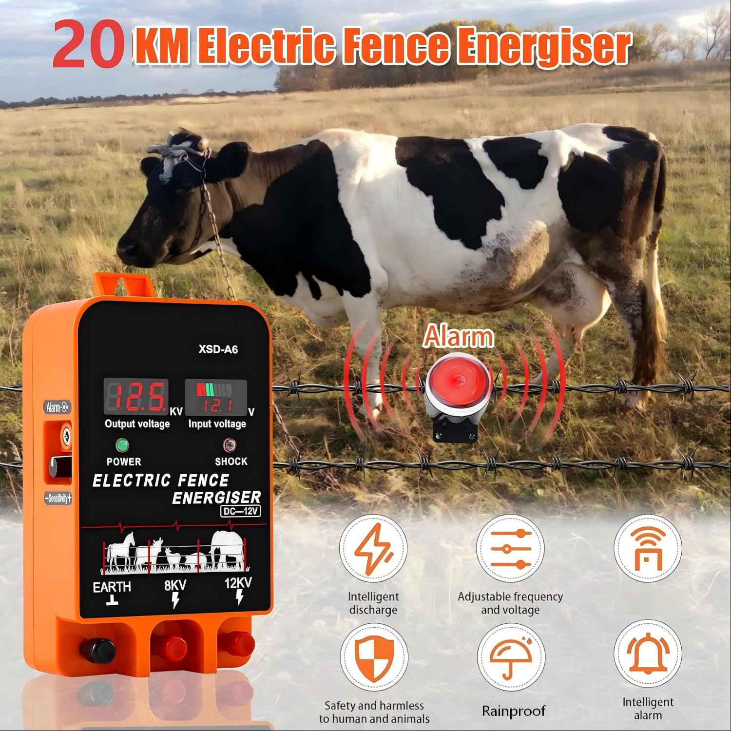 20KM Elektrikli Çit Enerji Ver - Home Security Electric Fence incelemesi ve fiyatı