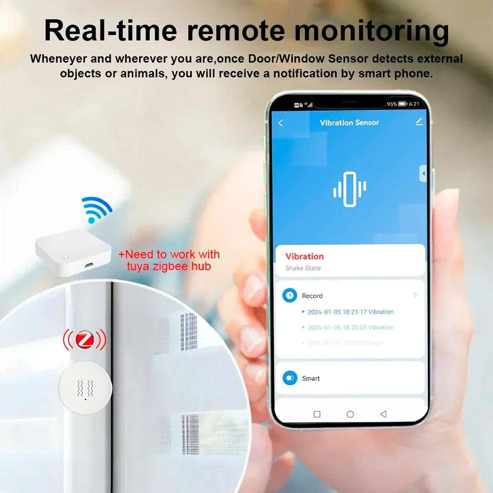 Tuya Zigbee Akıllı Titreşim Se - Home Security App incelemesi ve fiyatı